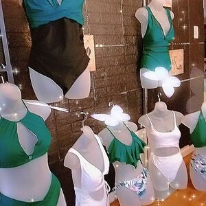 Green and Black Swimsuit Collection